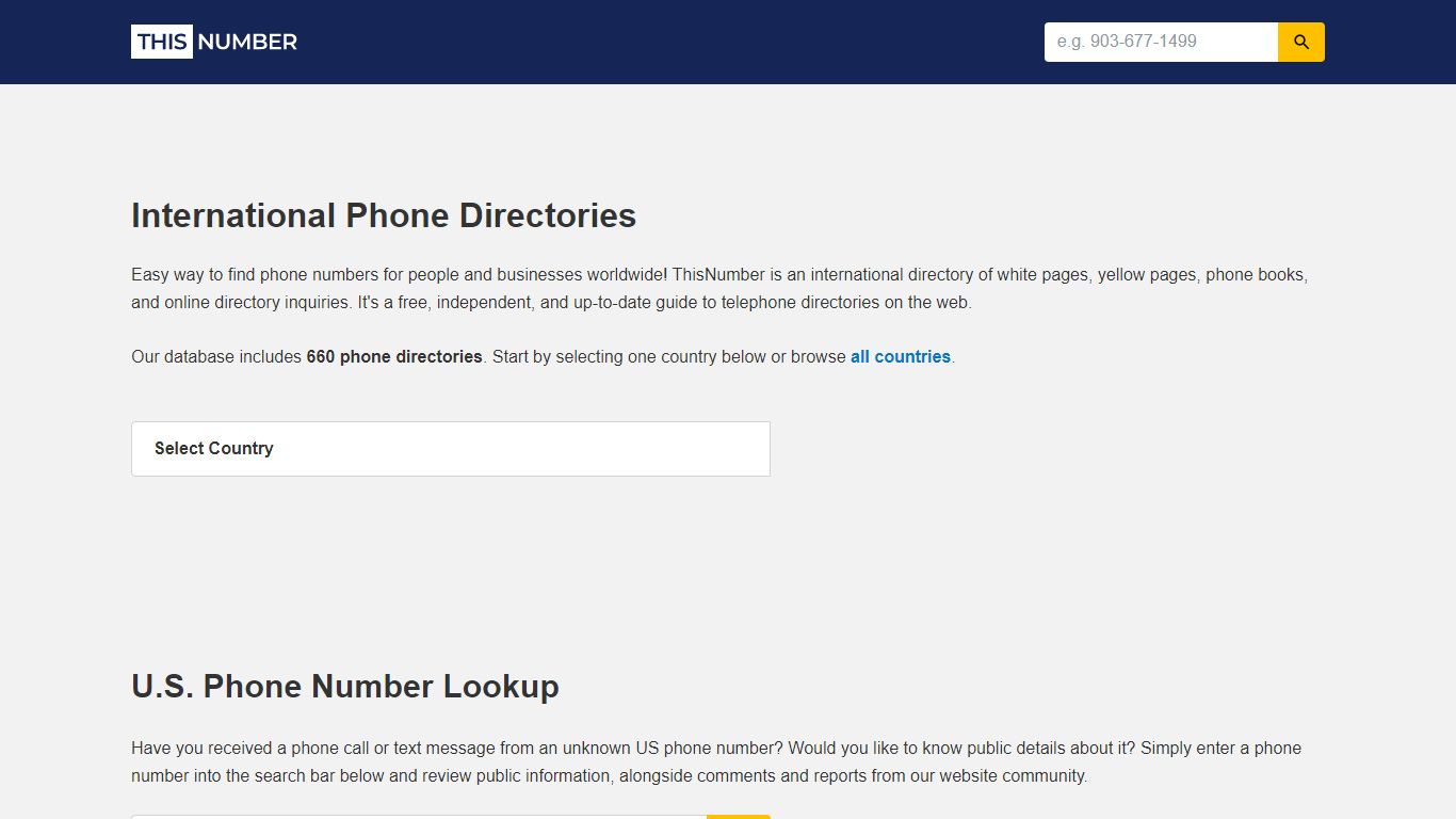 ThisNumber, Formerly Numberway - International Phone Directories